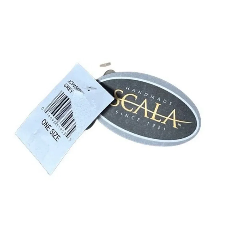 Scala NWT Grey Wool Felt Cloche Hat